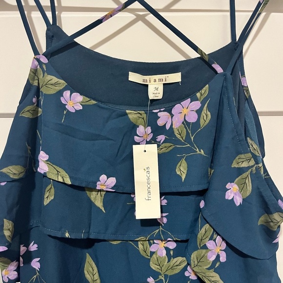 Miami Floral Strappy Cold Shoulder Slip Dress Multi Strap Like NEW Medium - Picture 2 of 8